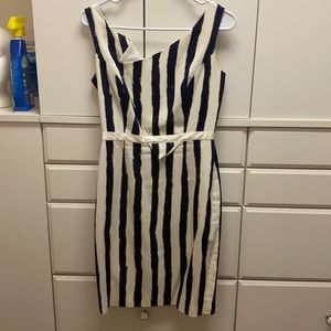 Navy blue snd white summer dress